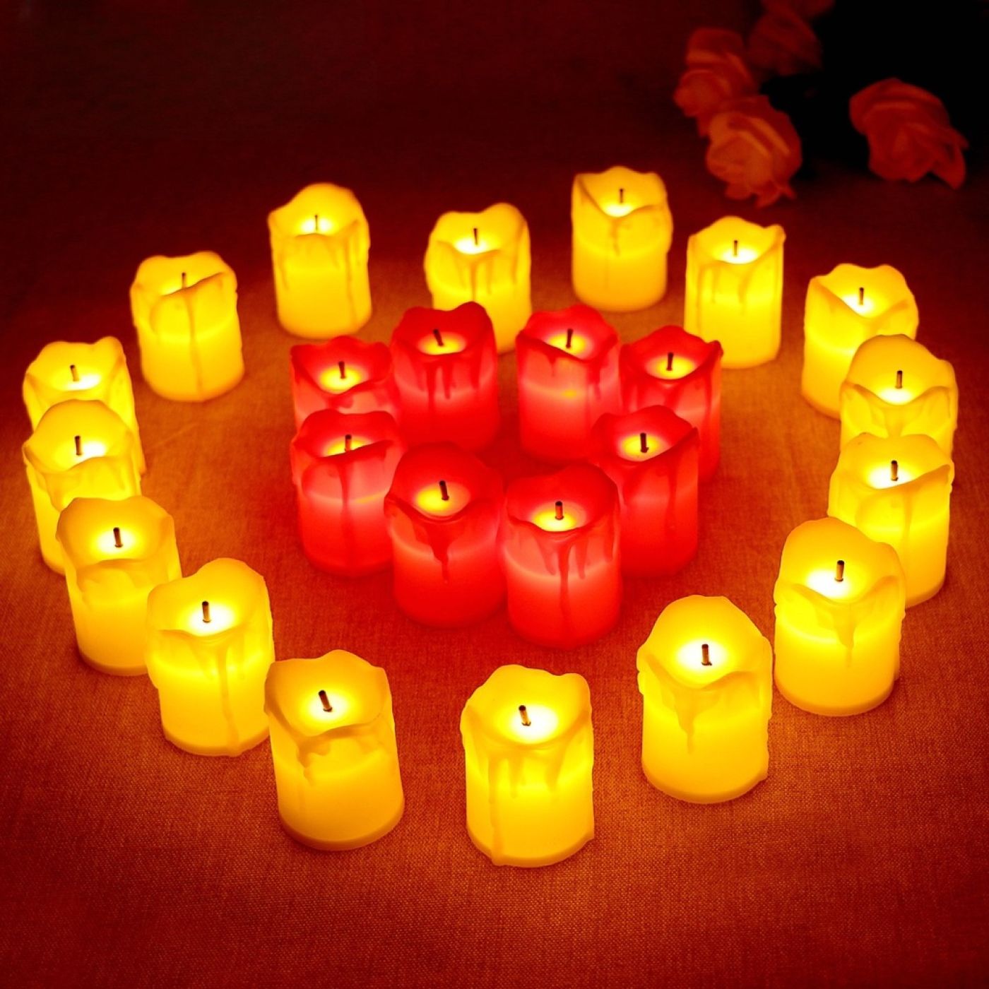 Nến tealight điện tử trang trí sinh nhật, phòng trà