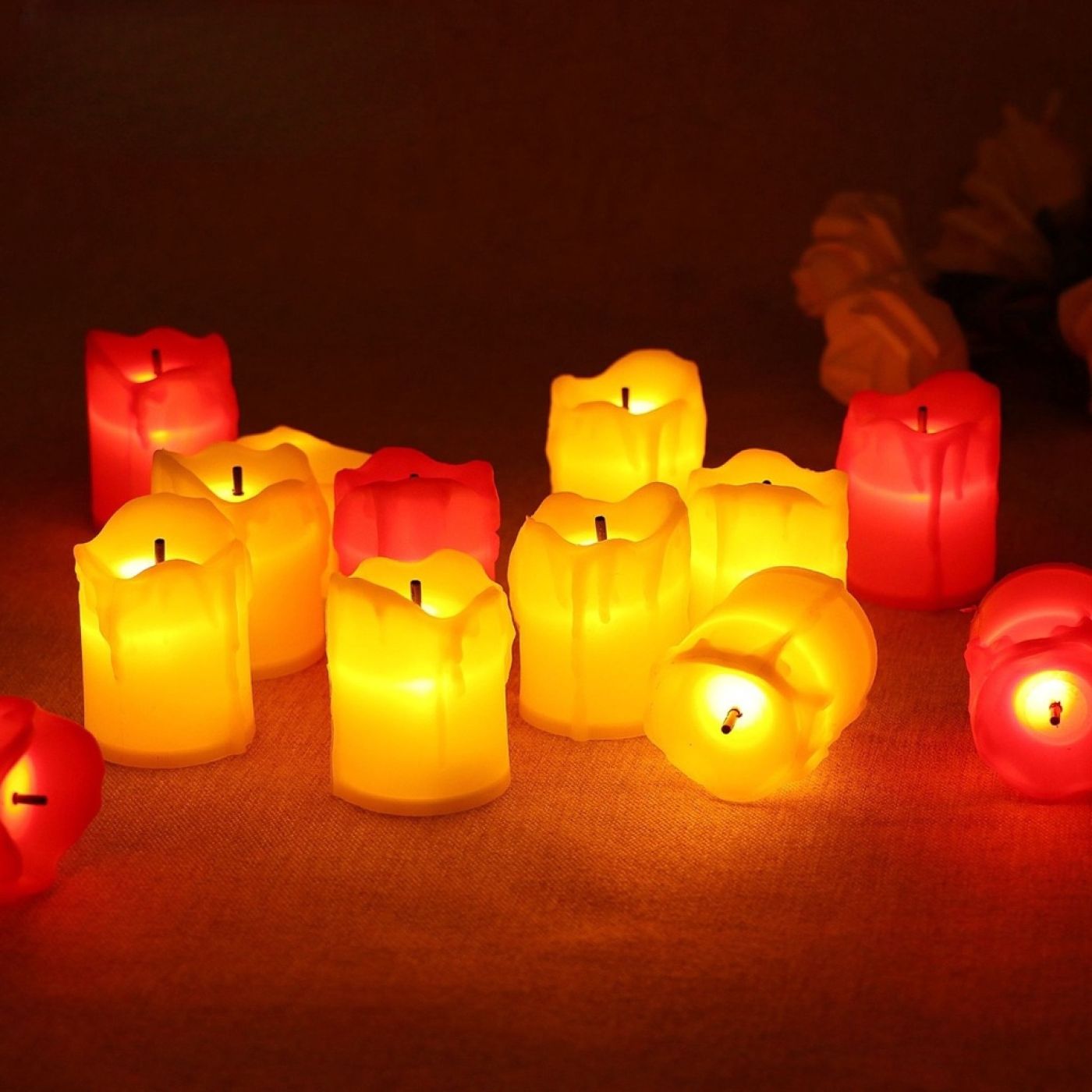 Nến tealight điện tử trang trí sinh nhật, phòng trà