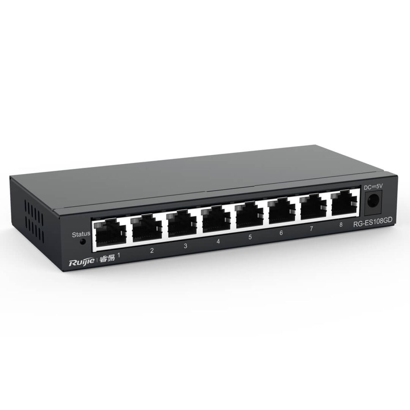 Switch Ruijie Switch RG-ES108GD (8-Port 100/1000MB RJ45 ) - Vỏ kim loại