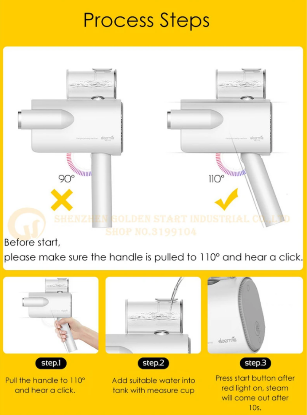 Bàn là hơi nước cầm tay Xiaomi Deerma HS011