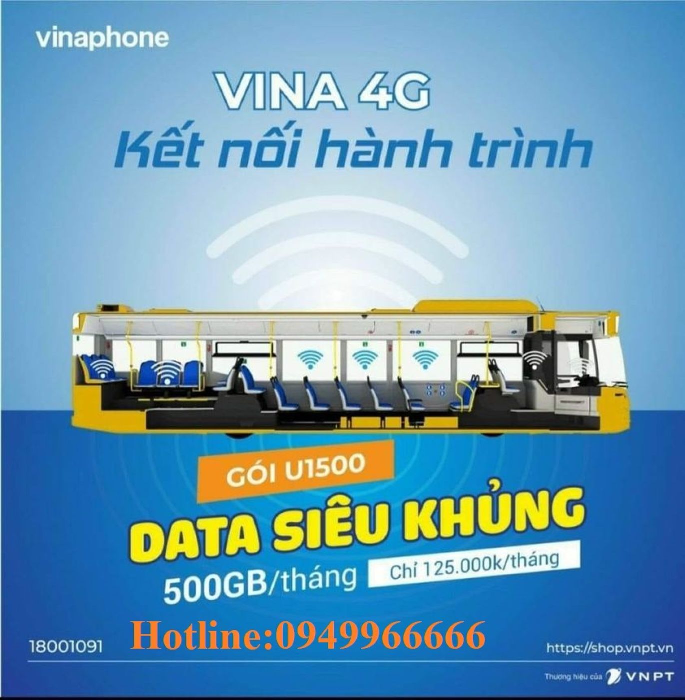 Sim chuyên vào mạng Vinaphone-500 GB/tháng