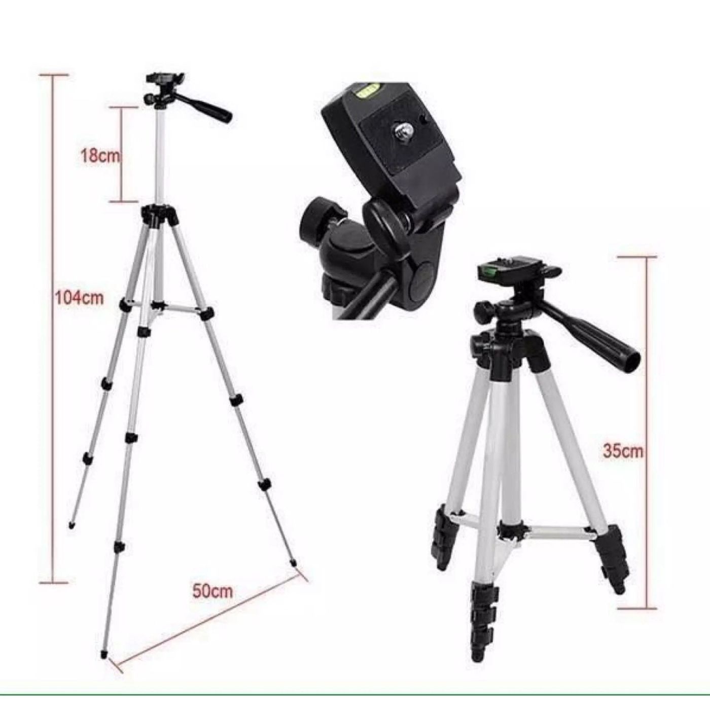 [Shopee 50k] Tripod nhôm 3110, hàng giá rẻ chất lượng dùng được, có kẹp điện thoại