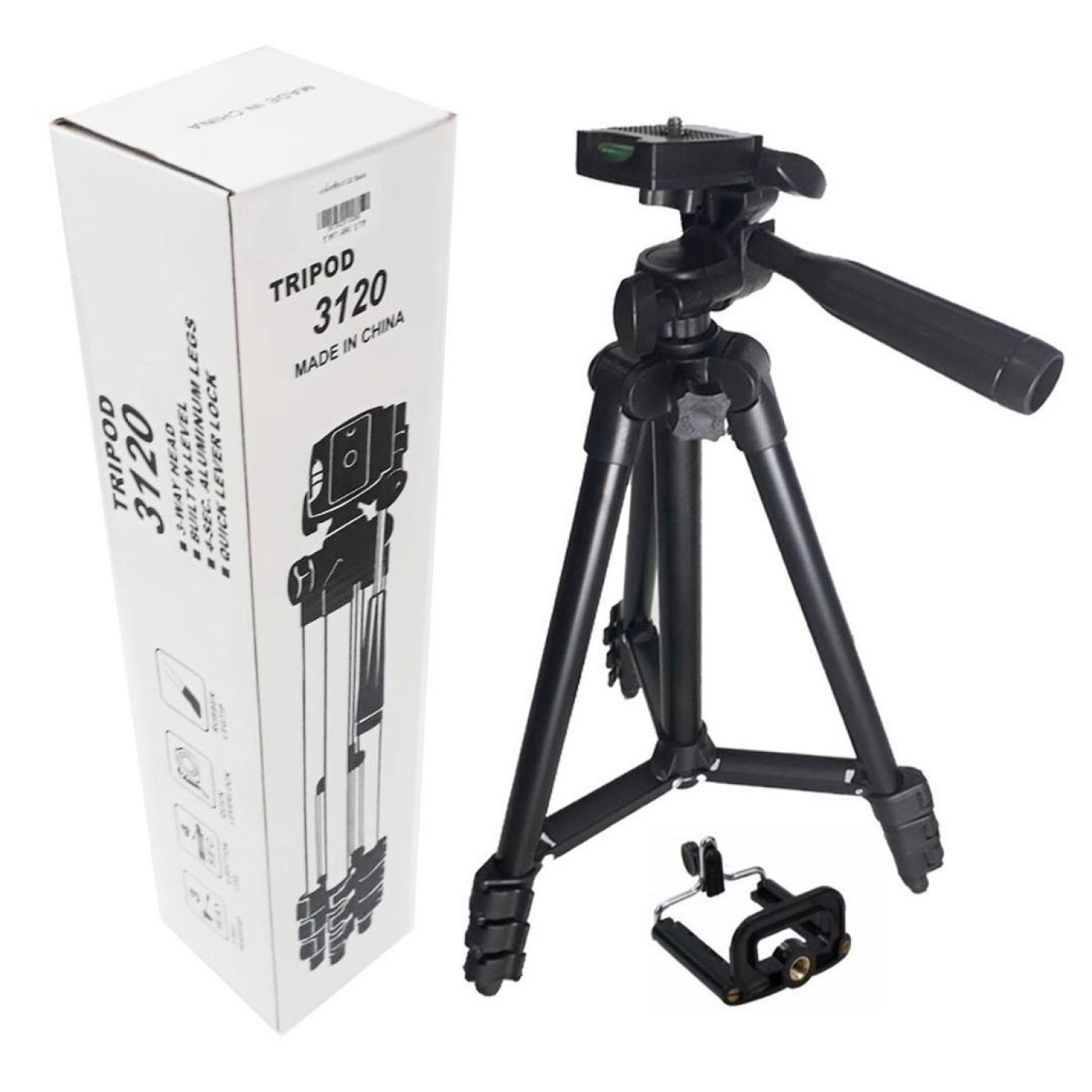 [Shopee 50k] Tripod nhôm 3110, hàng giá rẻ chất lượng dùng được, có kẹp điện thoại