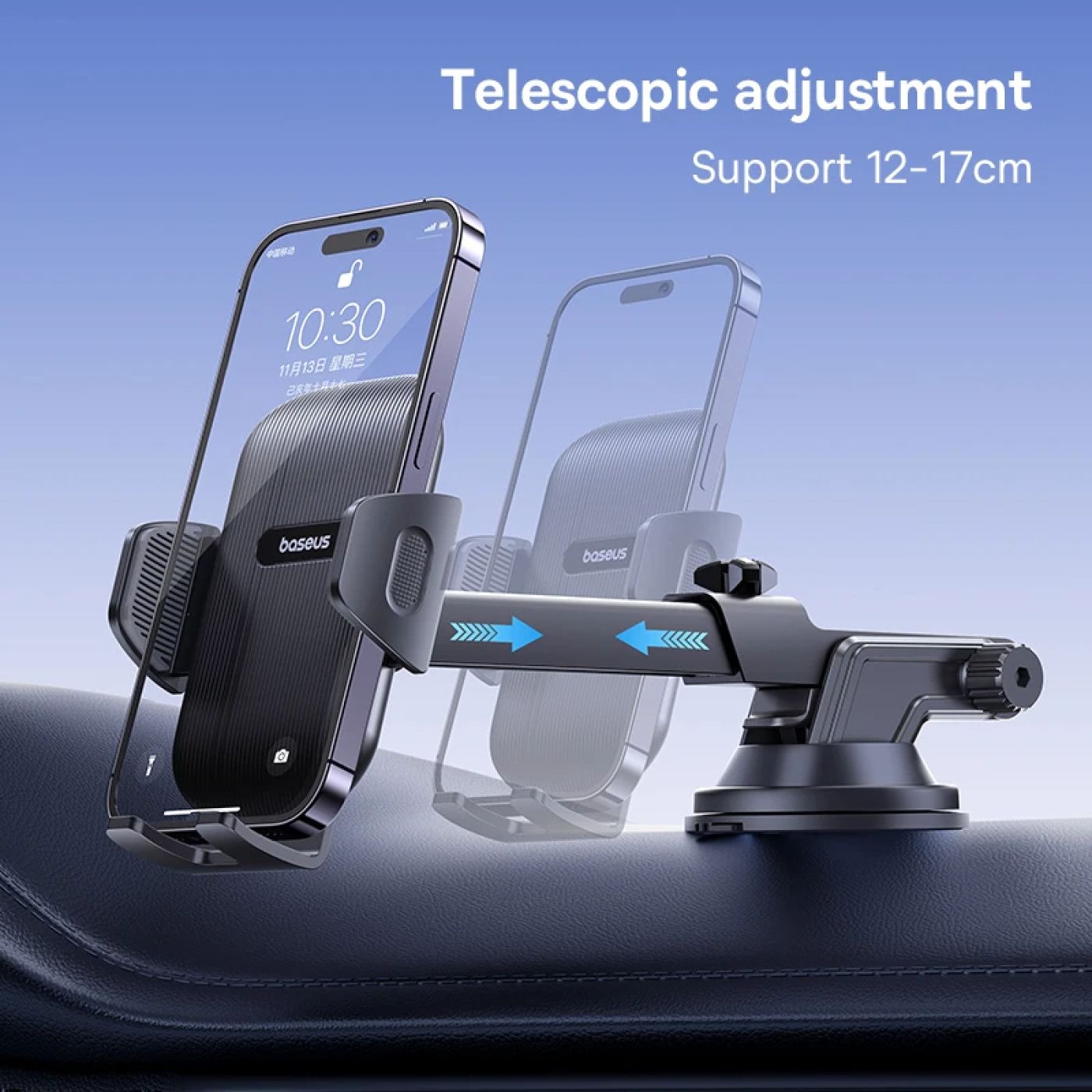 Baseus UltraControl Go Series Clamp-Type Phone Holder Dùng Cho Taplo (Suction Cup Version)