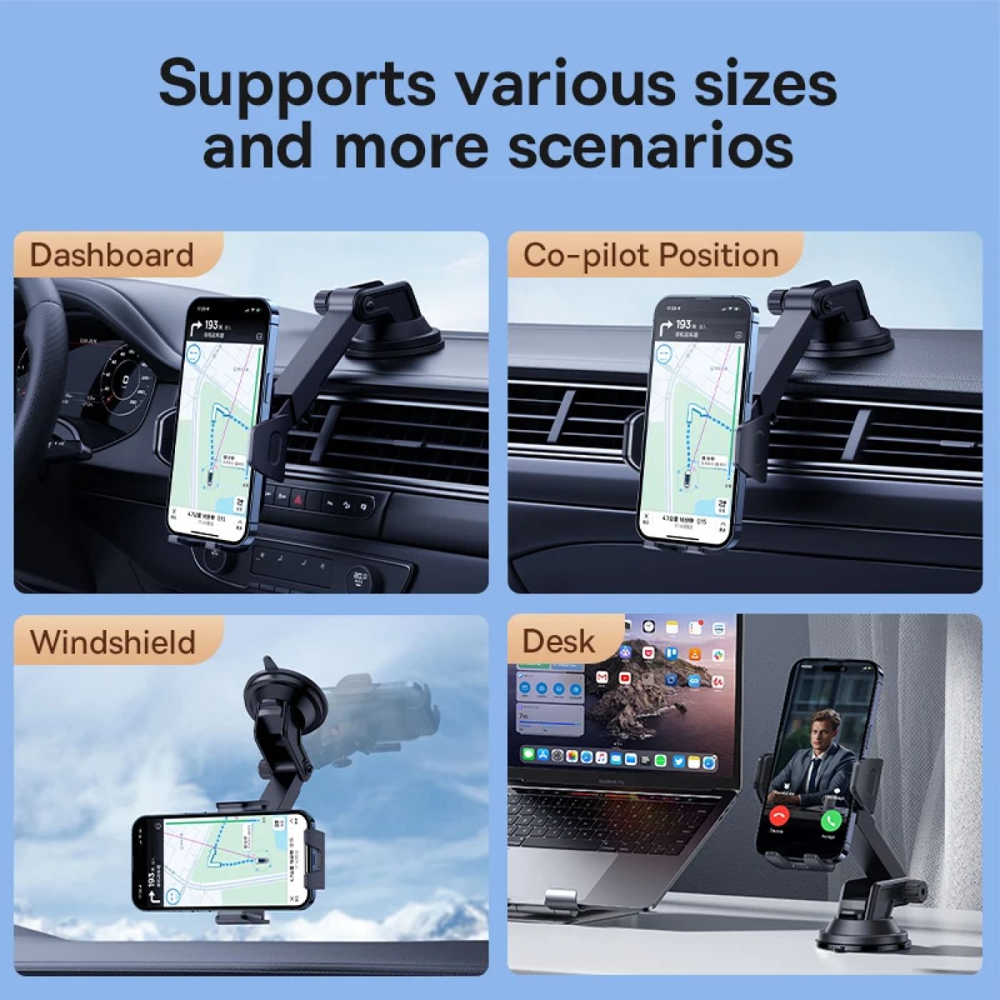 Baseus UltraControl Go Series Clamp-Type Phone Holder Dùng Cho Taplo (Suction Cup Version)