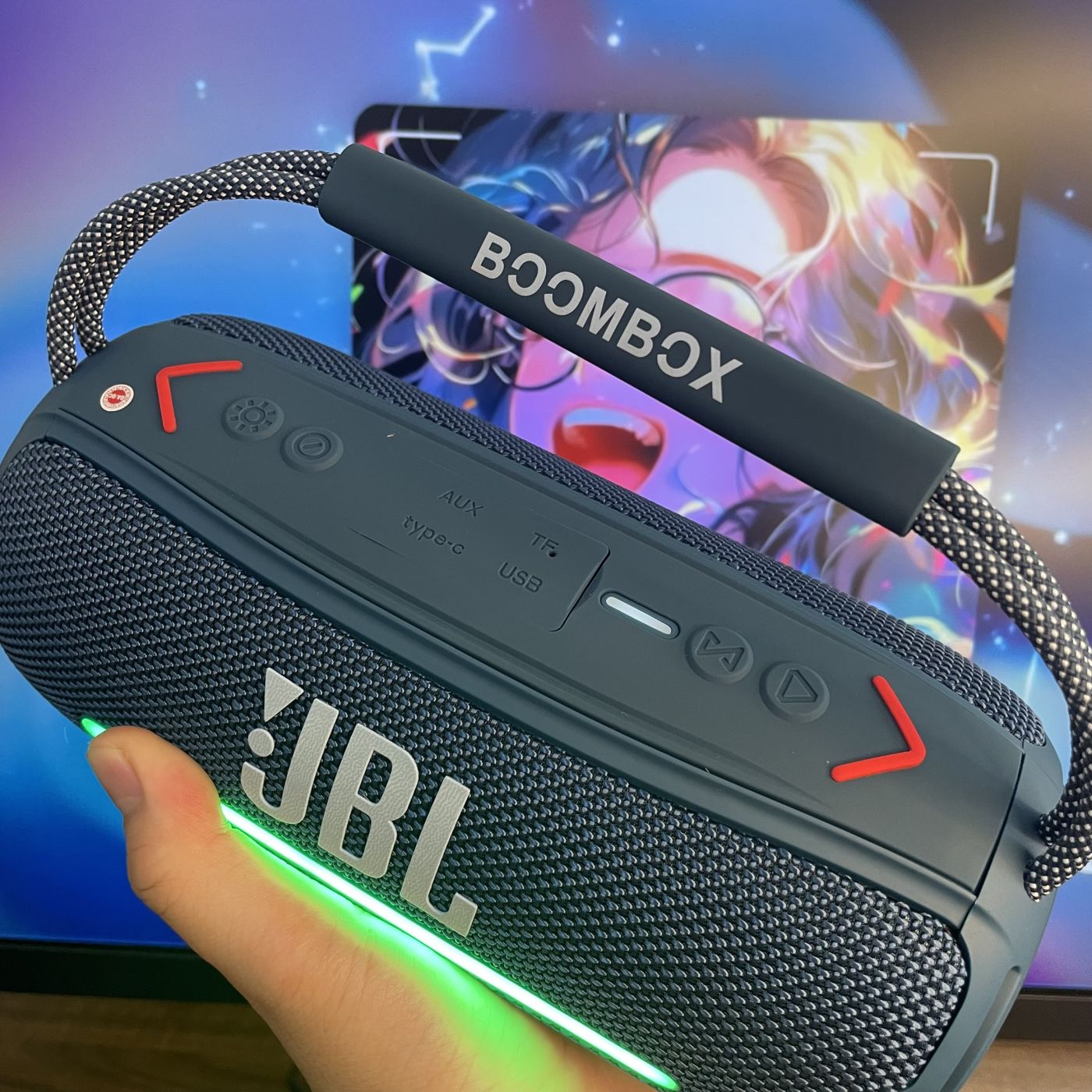 Loa boombox 360pro Xanh than