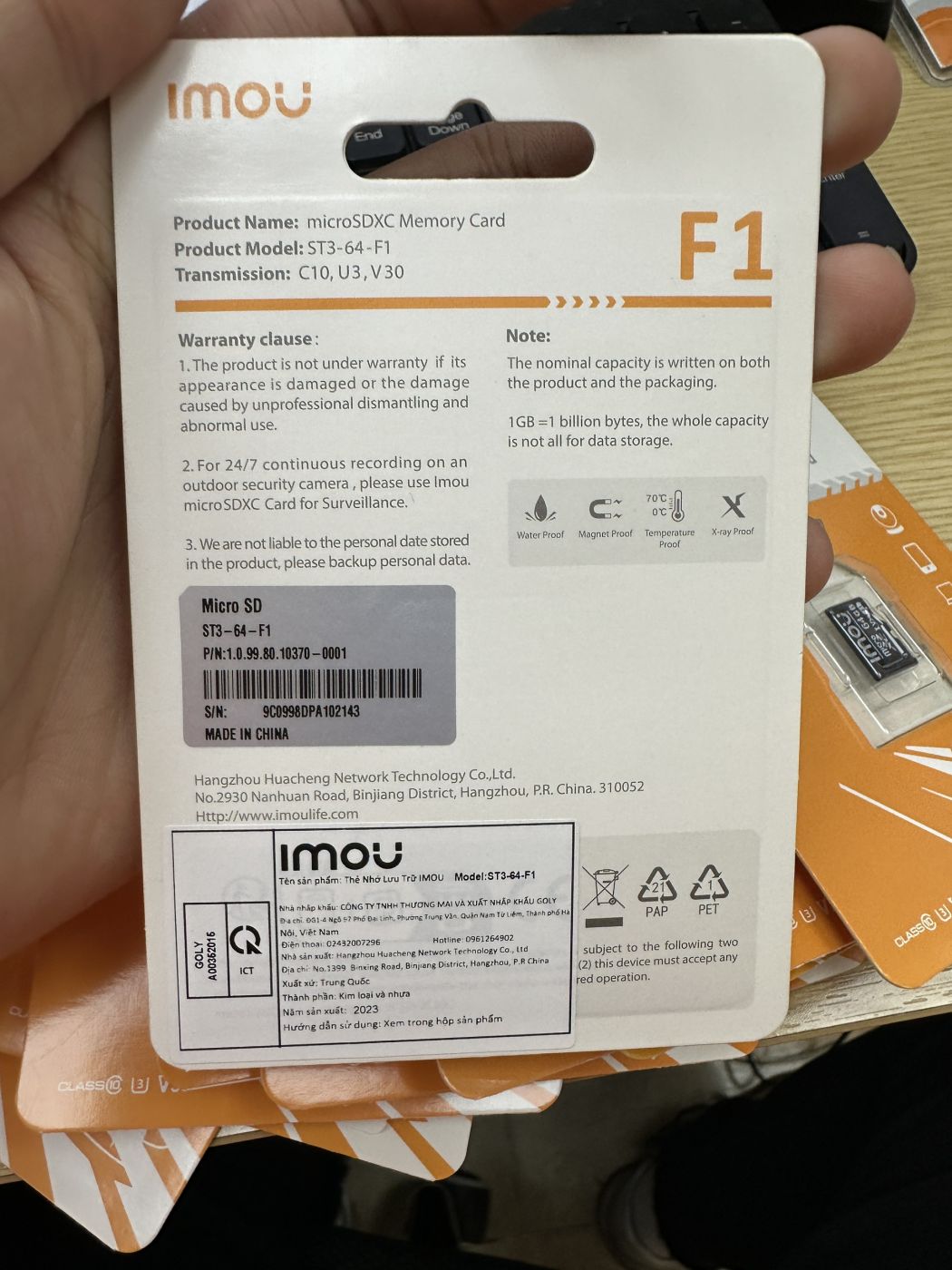 Thẻ nhớ cho Camera Micro SD Imou 64GB ST3-64-F1