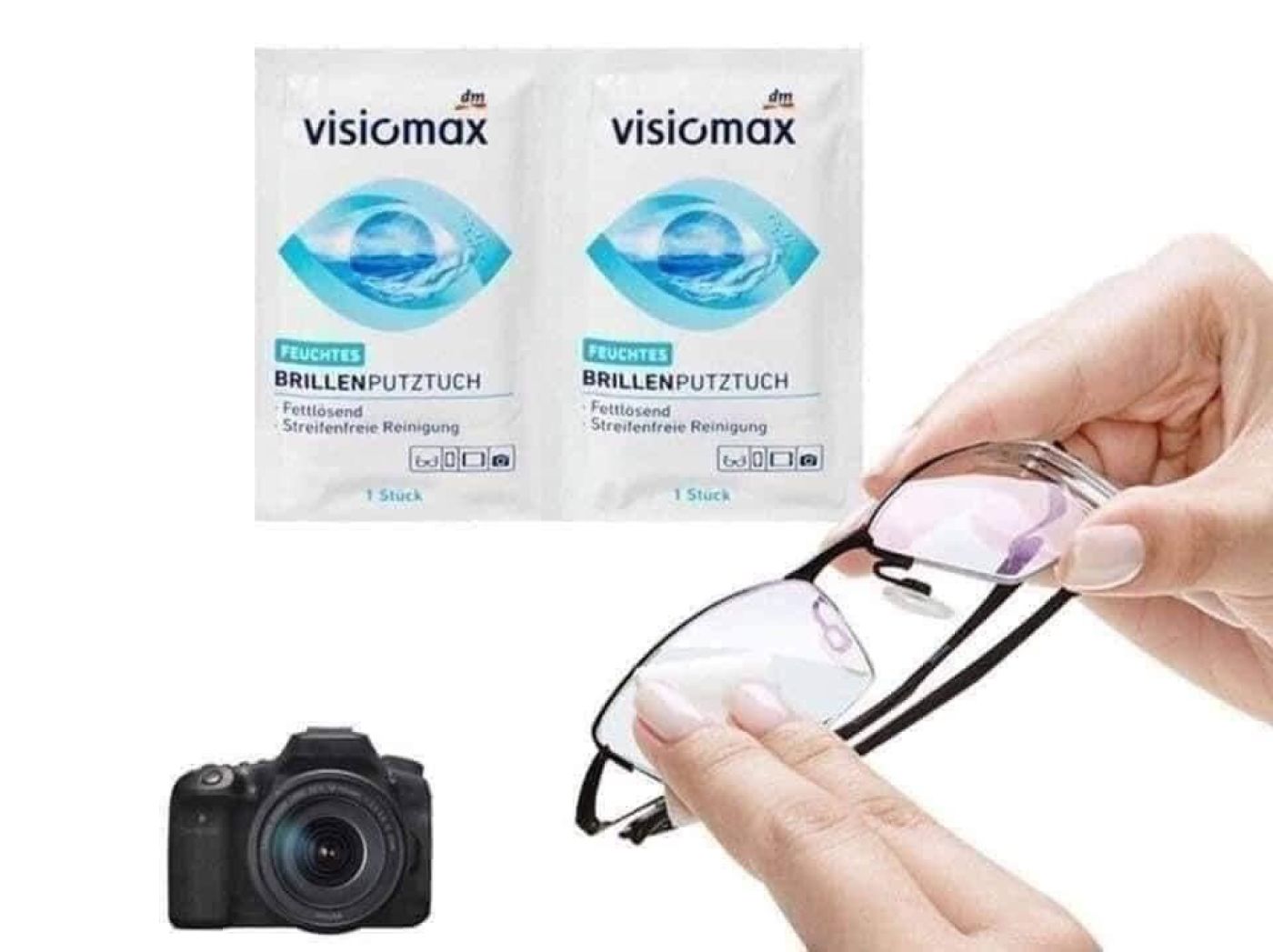 Giấy Lau Kính Visiomax Hộp 52 Tờ Giúp Làm Sạch Và Bảo Vệ kính Nhập Đức Chính hãng