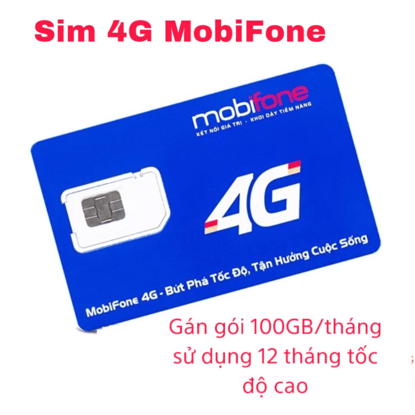 Sim vào mạng 4G miễn phí 12 tháng tháng 100GB tẹt ga sử dụng