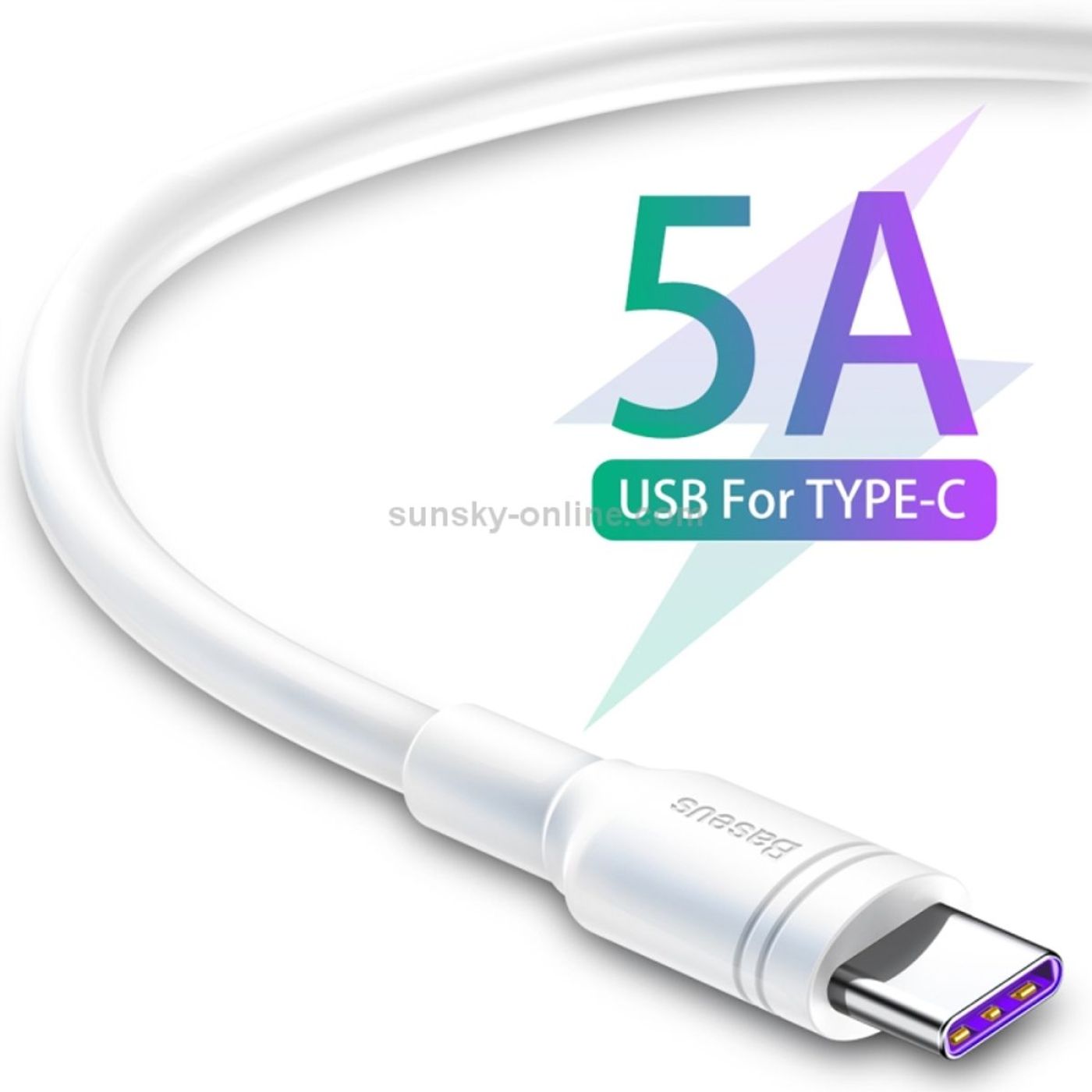 Cáp Sạc Nhanh BASEUS Double-ring, cổng USB to Type-C công suất 5A, độ dài 50cm