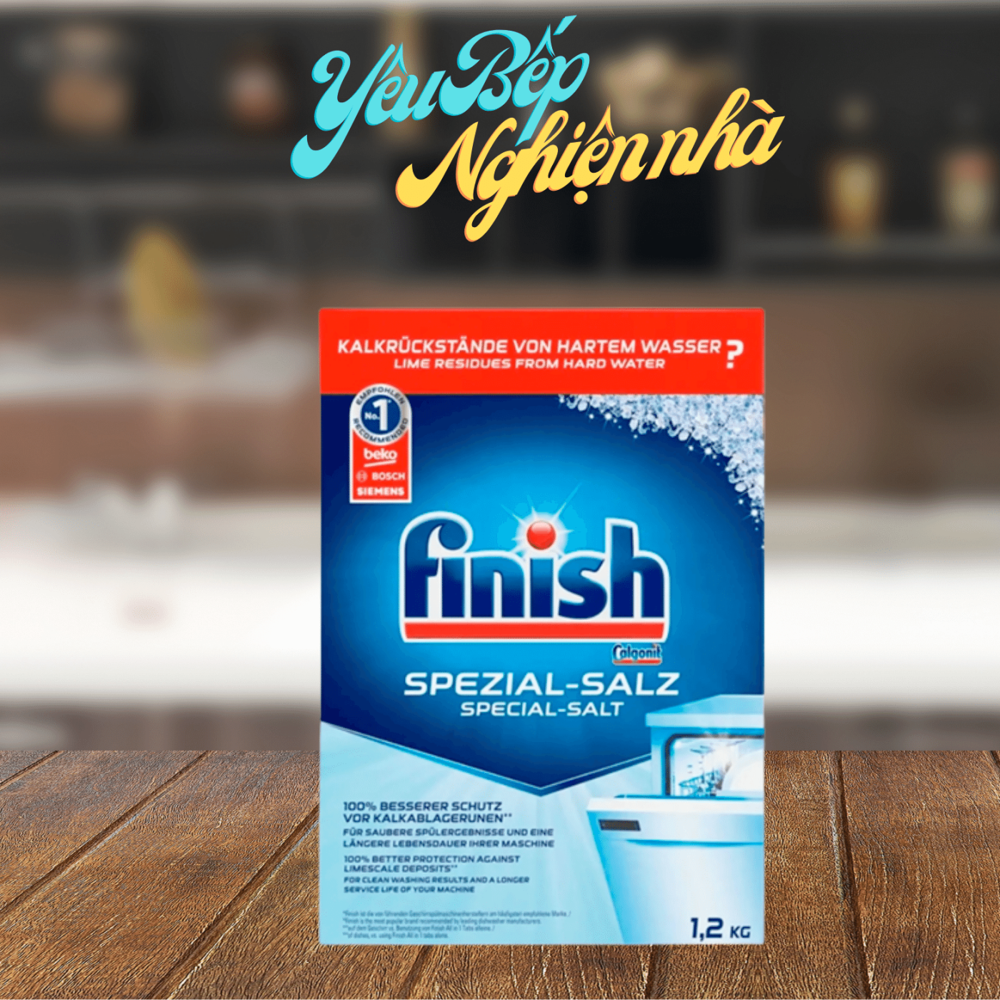 Muối Rửa Bát Finish Hộp 1.2 kg Giúp Làm Mềm Nước Và Bảo Vệ Máy Rửa Bát