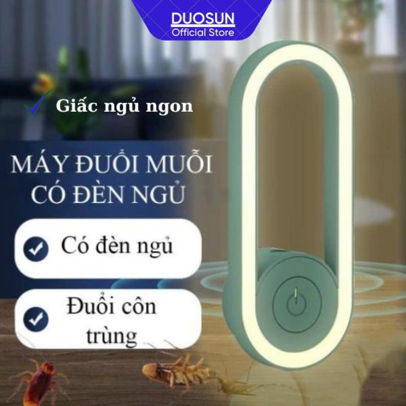 ĐÈN NGỦ LED ĐUỔI MUỖI, XUA CÔN TRÙNG BẰNG SÓNG SIÊU ÂM "BAHAMAR"