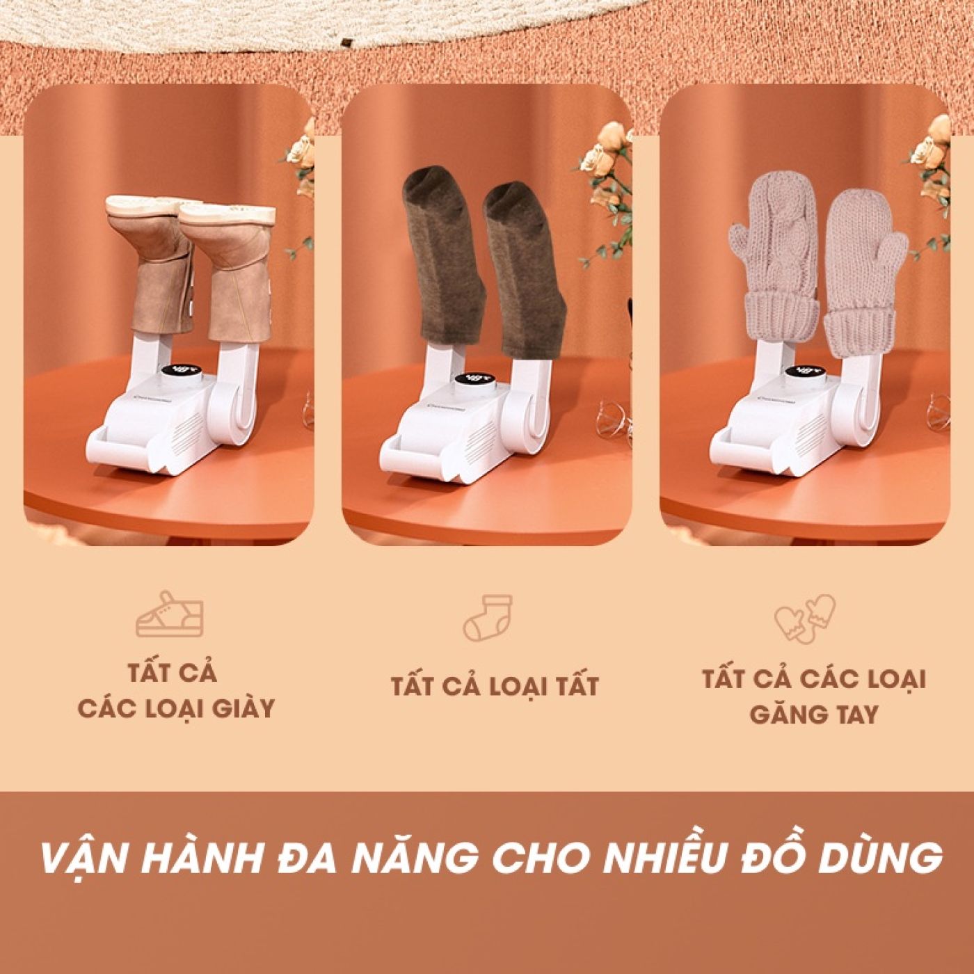 Máy sấy giày đa năng khử trùng thông minh, tia cực tím, kéo dài, bản cao nhất