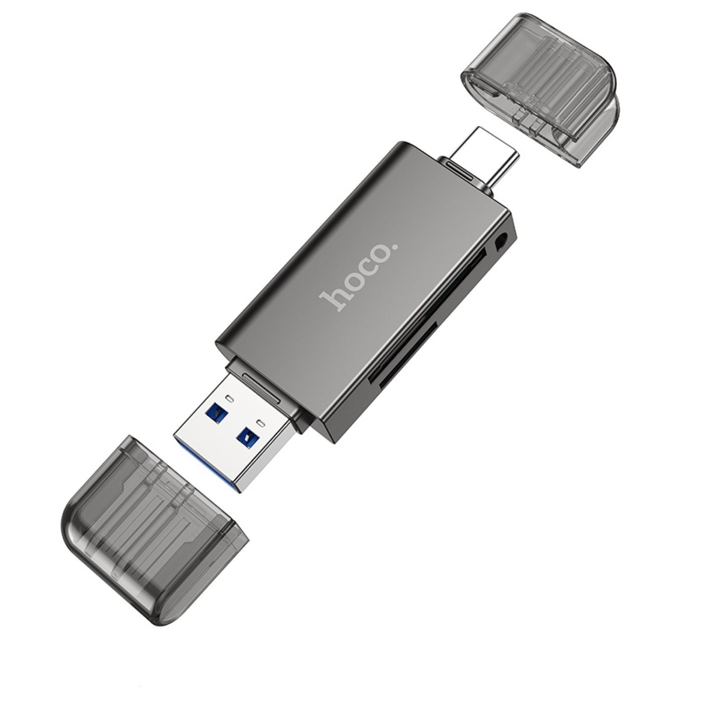 Đầu đọc thẻ nhớ 3.0 đa năng 1 đầu USB, 1 Đầu typec hoco HB39