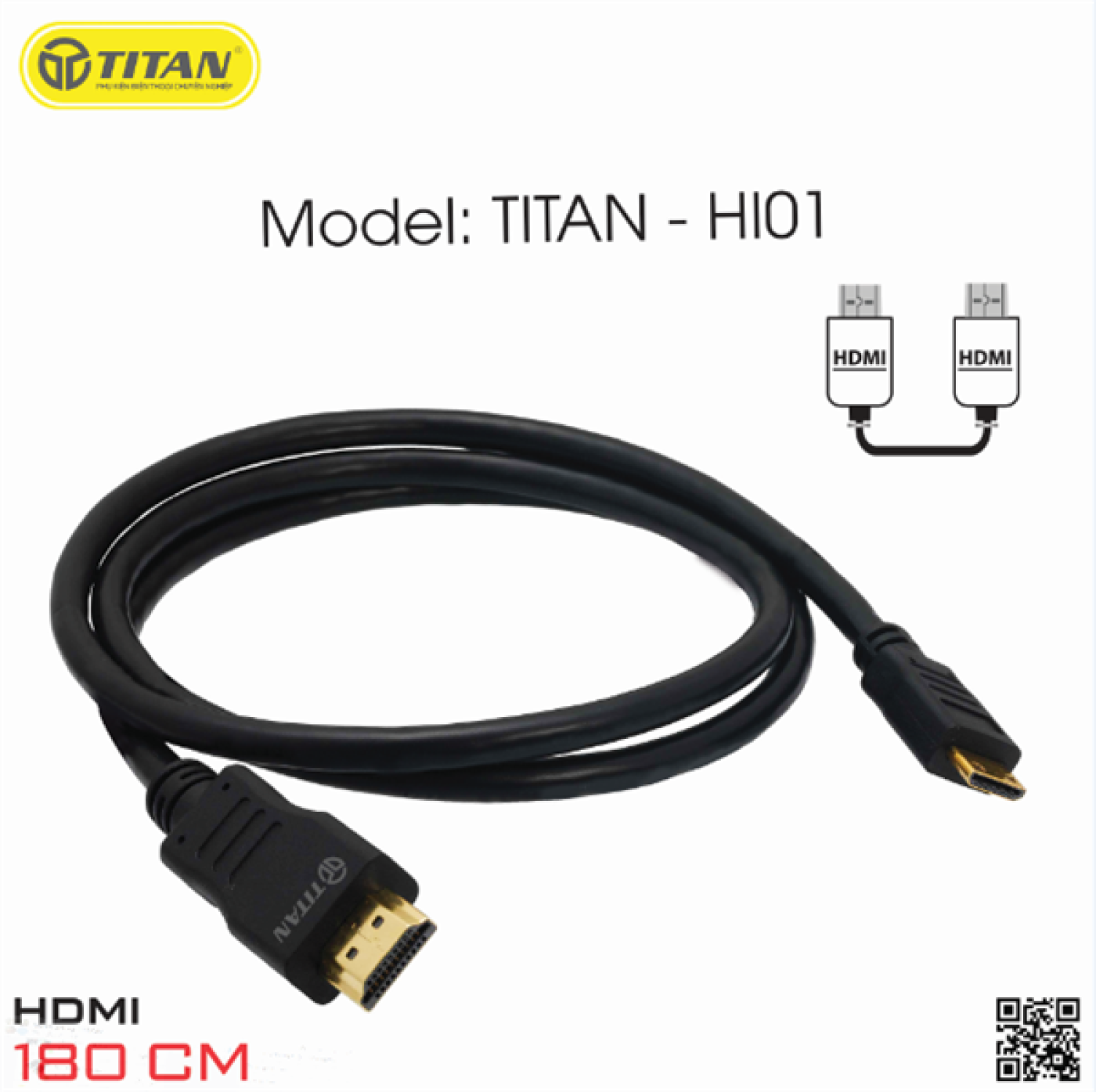 Cáp HDMI 1.8M Titan HI01 - BH 12 Tháng