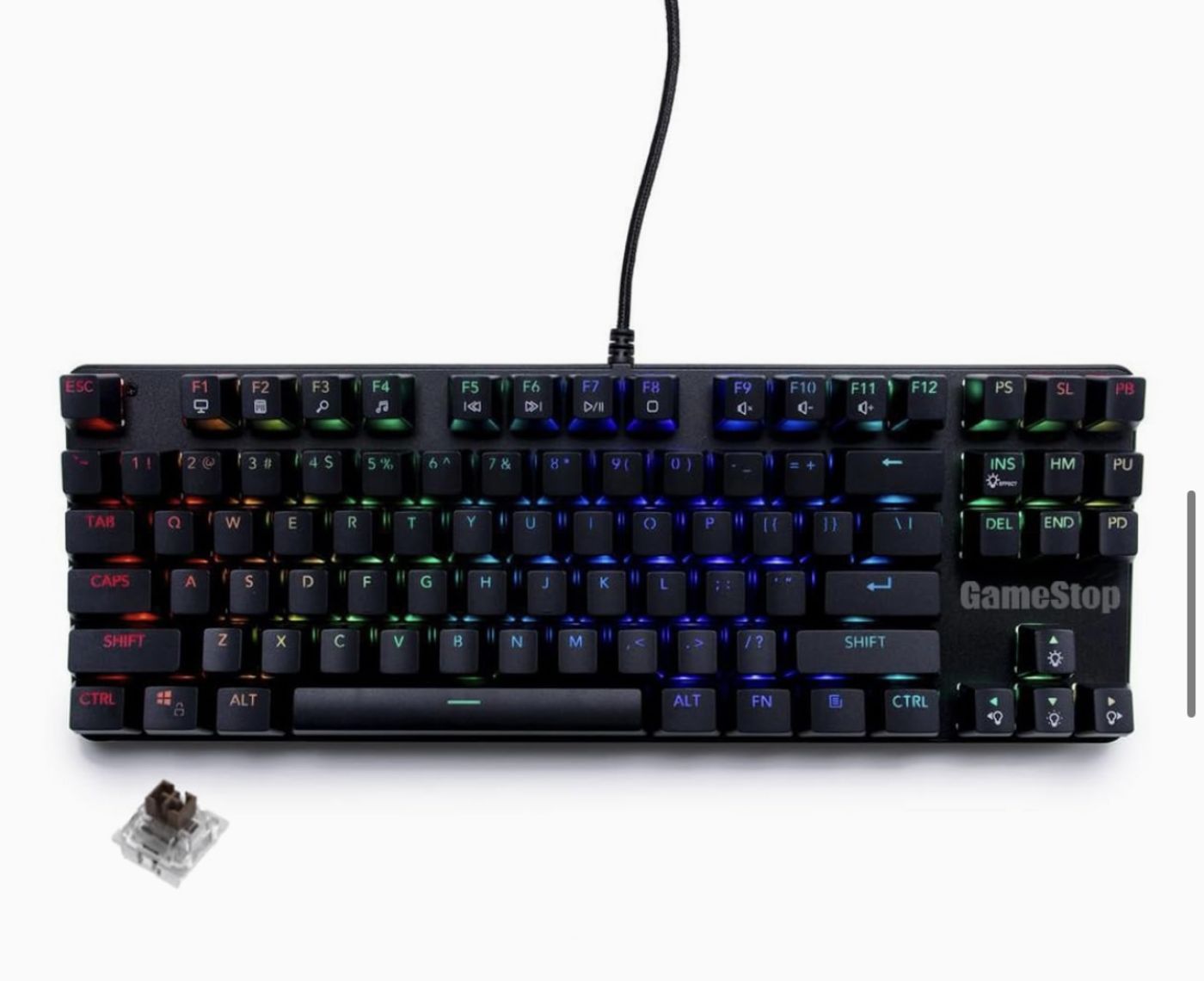 Bàn phím cơ GAMESTOP GS200 - Brown Switches - đèn RGB - không độ trễ