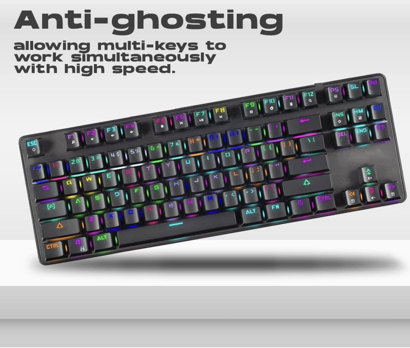 Bàn phím cơ GAMESTOP GS200 - Brown Switches - đèn RGB - không độ trễ