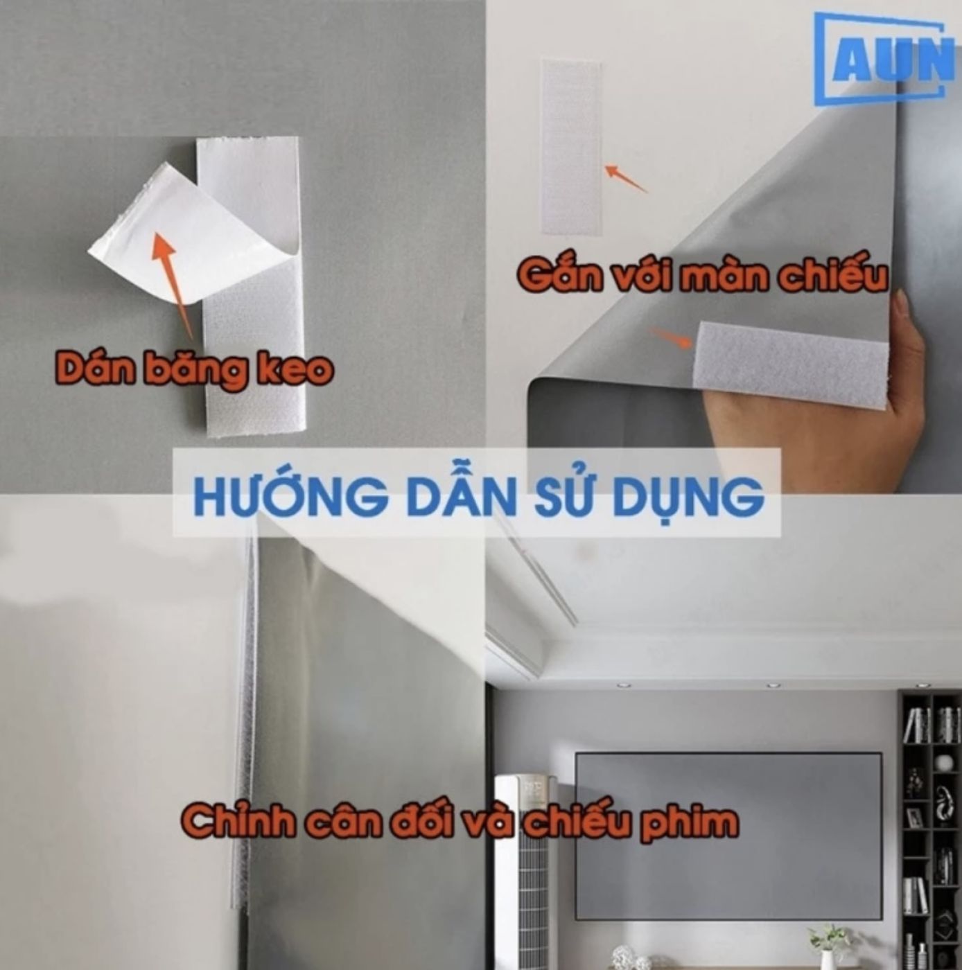 Màn Chiếu Phản Quang dán tường 100 inch dùng cho máy chiếu