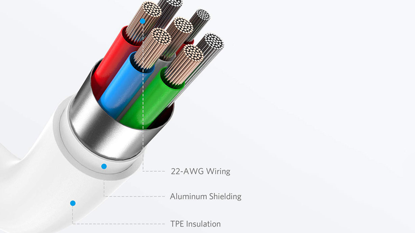 Cáp USB-C to Lightning Anker PowerLine Select A8613 1.8m