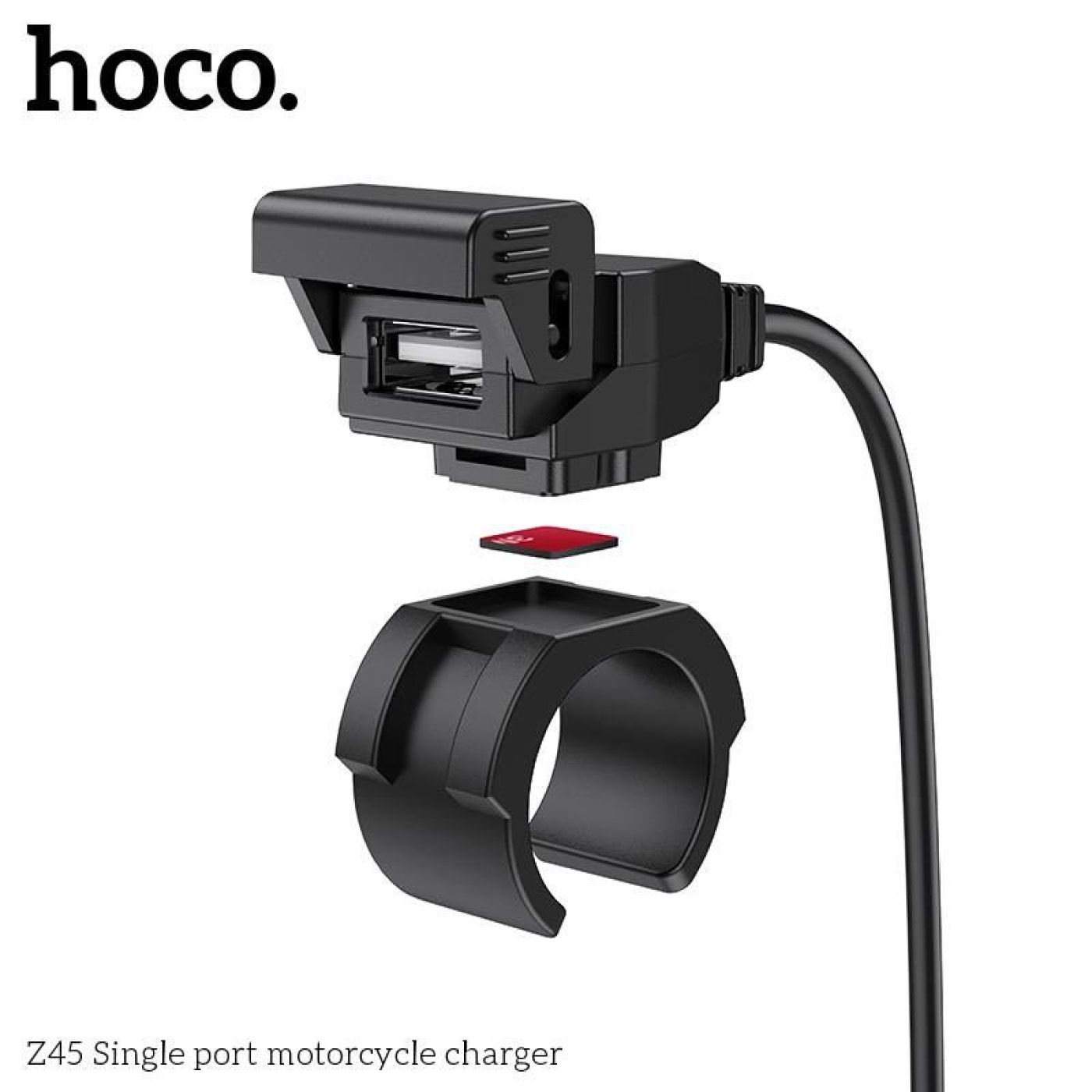 Tẩu sạc Hoco Z45 dành cho xe máy USB sạc điện, chống nước